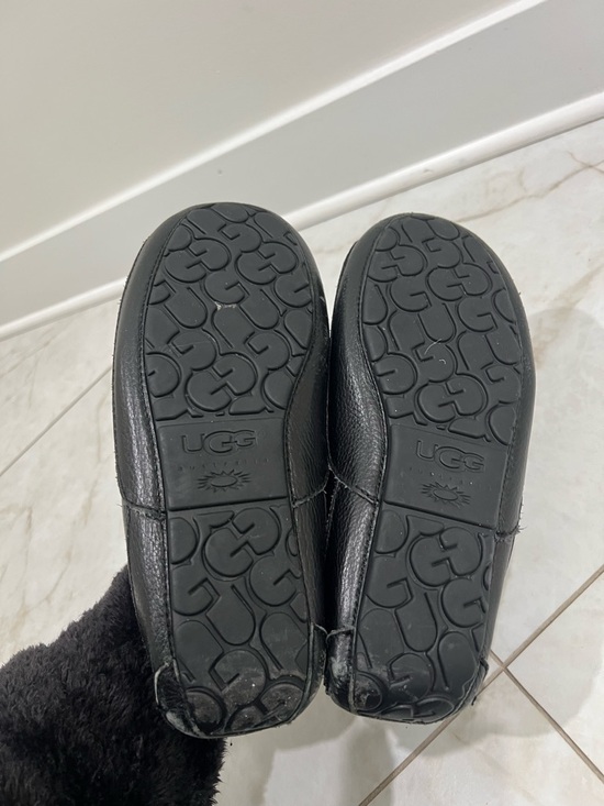 UGG Black Ascot Leather Slippers Size 9 US $125 main image 7